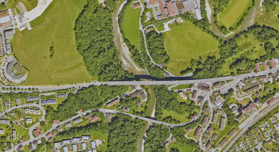Luftansicht Fürstenlandbrücke